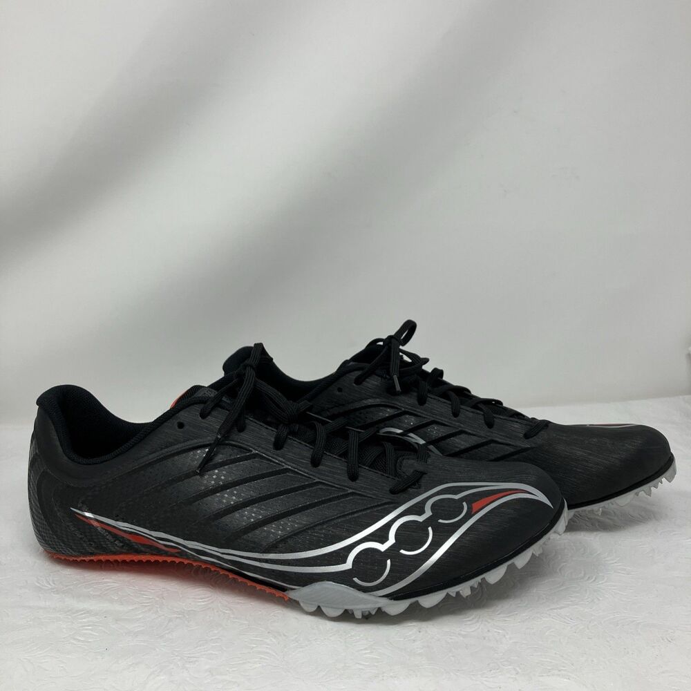 Saucony Spitfire 5 Spikes Men 11 Black Running Track Cleats Shoe S29055-3